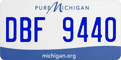 MI license plate DBF9440