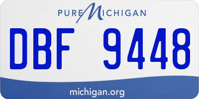 MI license plate DBF9448
