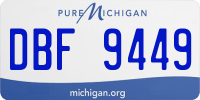 MI license plate DBF9449