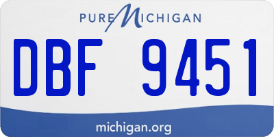 MI license plate DBF9451