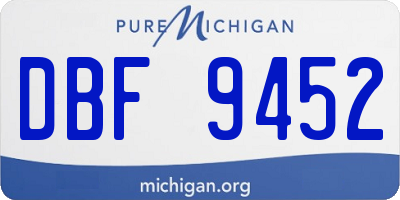 MI license plate DBF9452