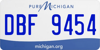 MI license plate DBF9454