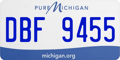 MI license plate DBF9455