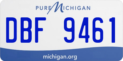 MI license plate DBF9461