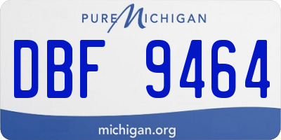 MI license plate DBF9464