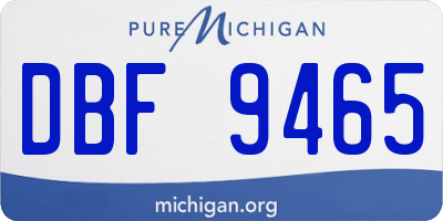 MI license plate DBF9465