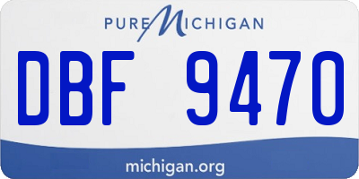 MI license plate DBF9470