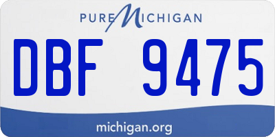 MI license plate DBF9475