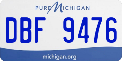 MI license plate DBF9476