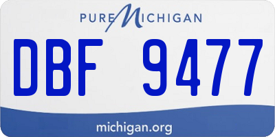 MI license plate DBF9477