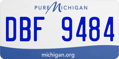 MI license plate DBF9484