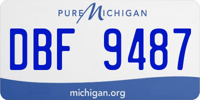 MI license plate DBF9487