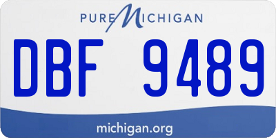 MI license plate DBF9489