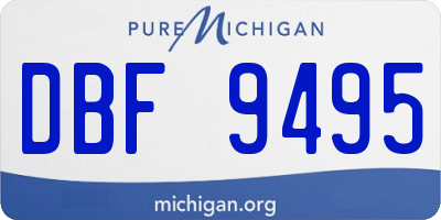 MI license plate DBF9495