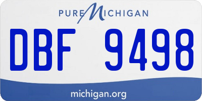 MI license plate DBF9498