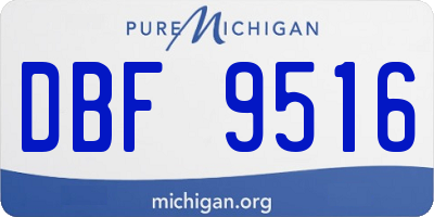 MI license plate DBF9516