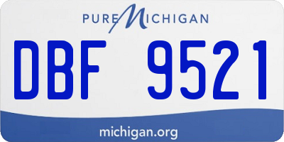 MI license plate DBF9521