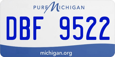 MI license plate DBF9522