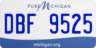 MI license plate DBF9525