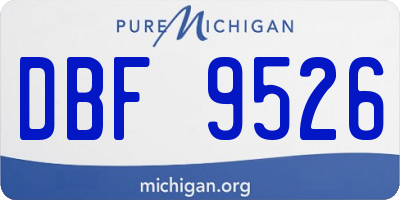 MI license plate DBF9526