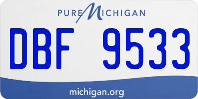 MI license plate DBF9533