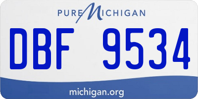 MI license plate DBF9534