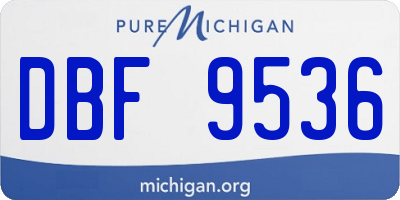 MI license plate DBF9536