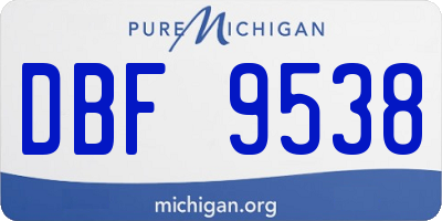 MI license plate DBF9538