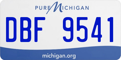 MI license plate DBF9541