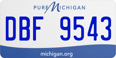 MI license plate DBF9543