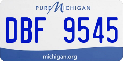 MI license plate DBF9545