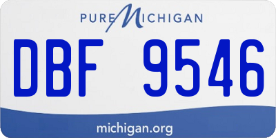 MI license plate DBF9546