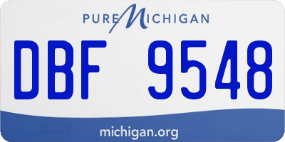 MI license plate DBF9548