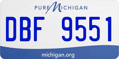 MI license plate DBF9551