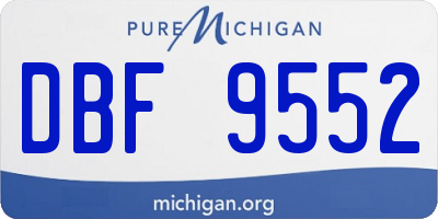 MI license plate DBF9552