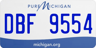 MI license plate DBF9554