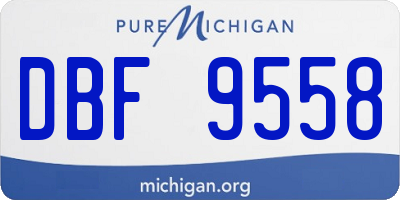 MI license plate DBF9558
