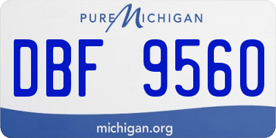MI license plate DBF9560