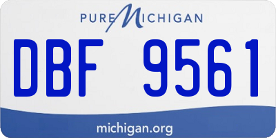 MI license plate DBF9561