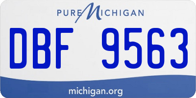 MI license plate DBF9563