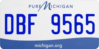 MI license plate DBF9565