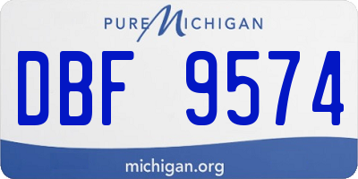 MI license plate DBF9574