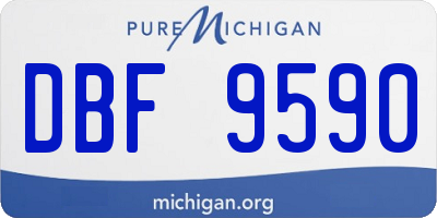MI license plate DBF9590