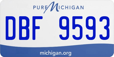 MI license plate DBF9593