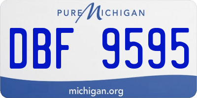 MI license plate DBF9595