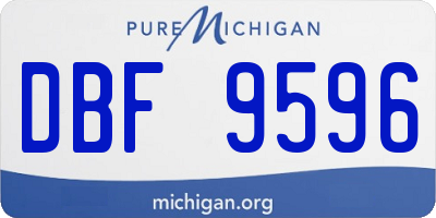 MI license plate DBF9596