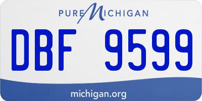 MI license plate DBF9599