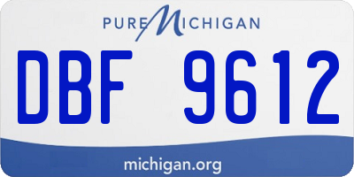 MI license plate DBF9612