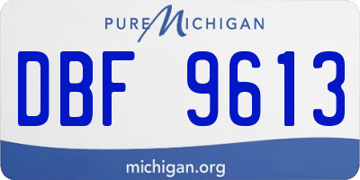 MI license plate DBF9613