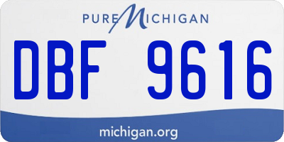 MI license plate DBF9616